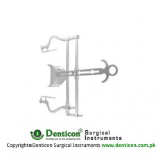 Balfour-Modell USA Retractor Complete With 1 Pair Each of Lateral Blades RT-906-06 and RT-906-08 and Central Blade RT-903-02 Stainless Steel, Spread 190 mm